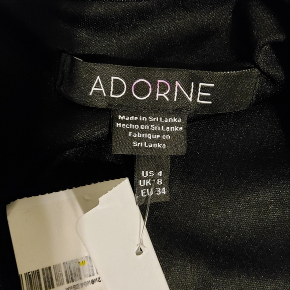 NWT!  Adorne Floral Print Cap Sleeve Stretch Fit & Flare Dress Roundneck Size 4 - Picture 8 of 9